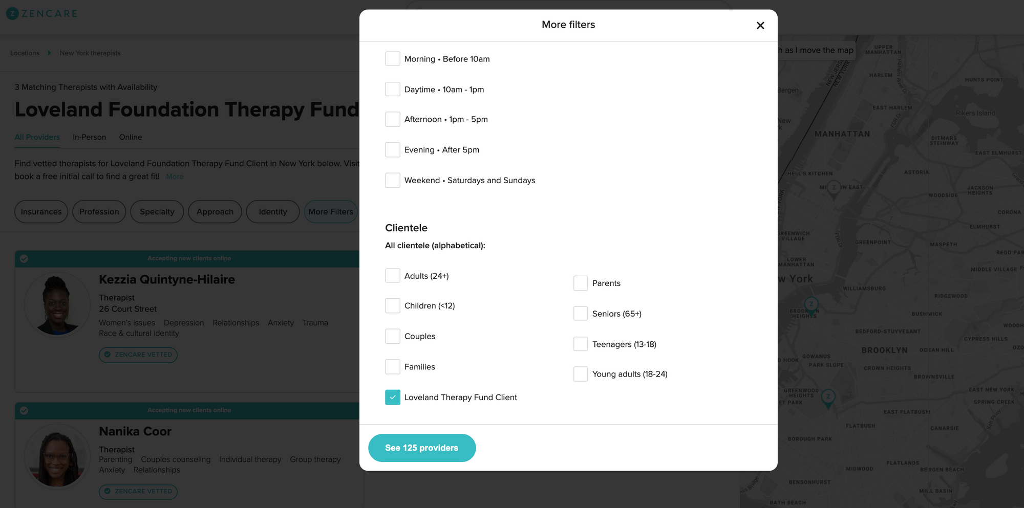 Zencare x The Loveland Foundation Therapy Fund Information for Clients