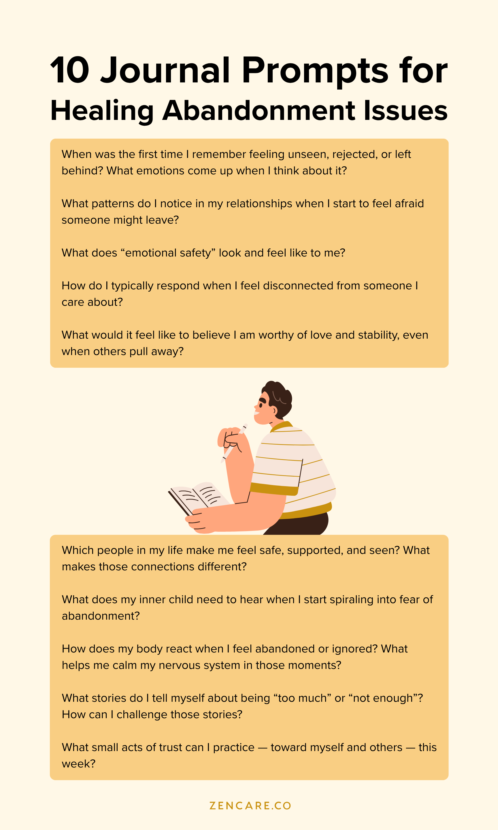 10 journal prompts for healing abandonment issues