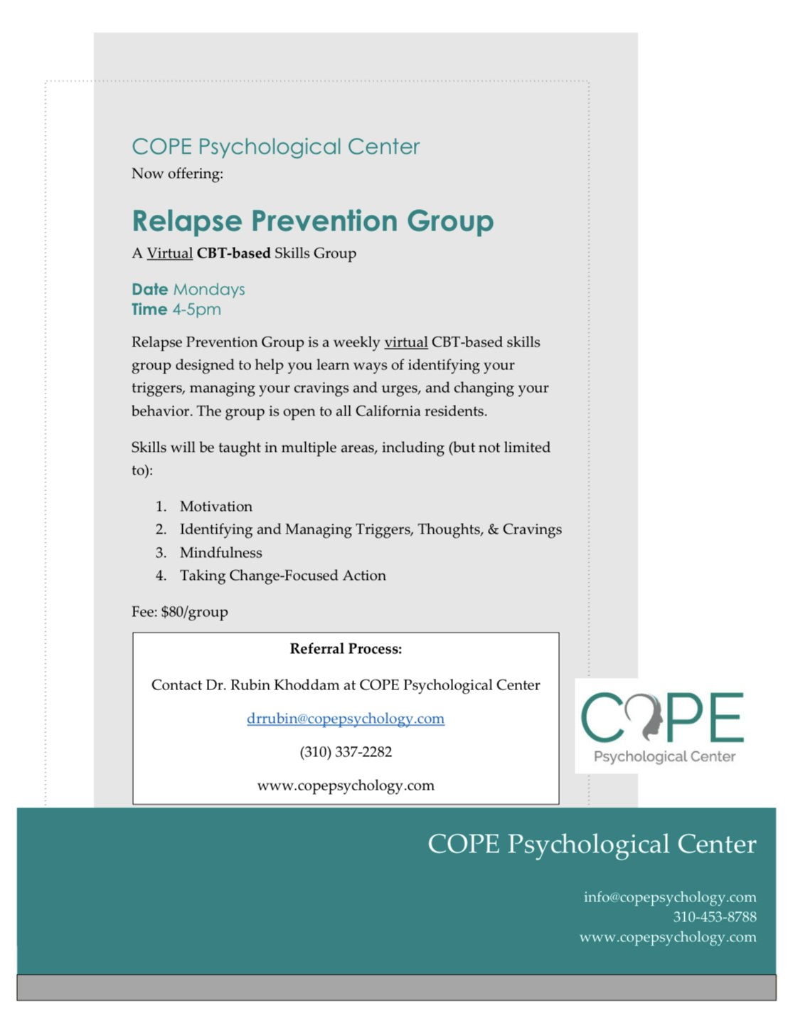 CBT Skills for Relapse Prevention — Zencare